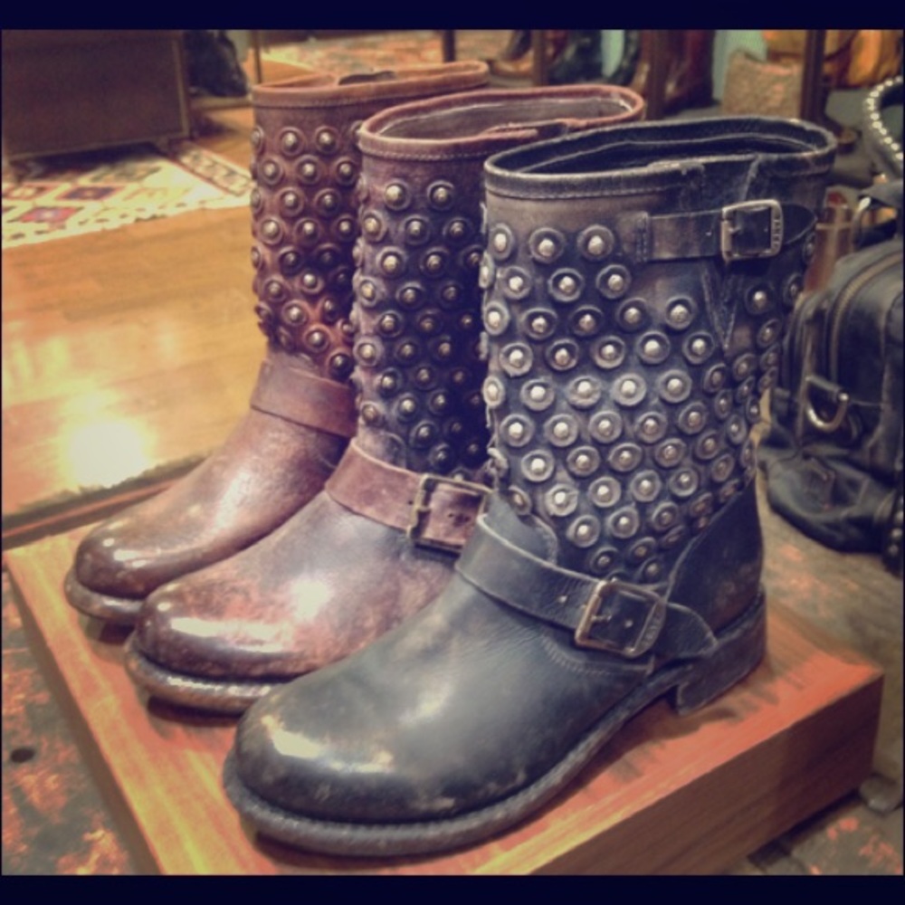 Beautiful black Frye studded boots - size 8.5.